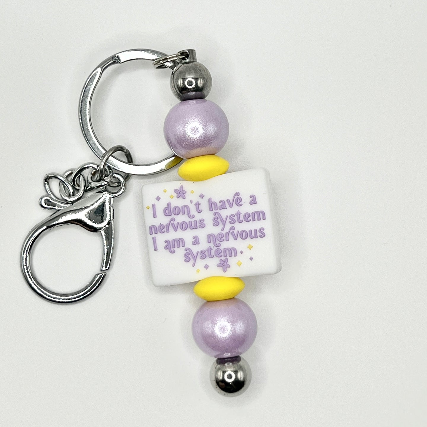 Nervous System Silver Keychain Bar